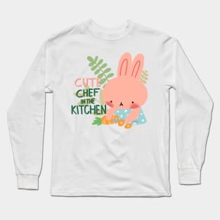 Cute Design “Cute Chef in the Kitchen” | Cute gifts | Kawaii Handmade Illustration | By Atelier Serakara Long Sleeve T-Shirt